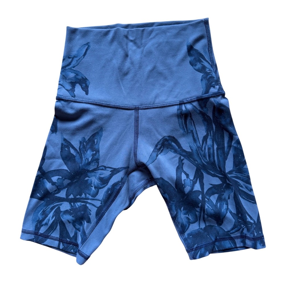 Lululemon Align High-Rise Short 8" Infused Floral Blue Nile Multi Size 0 Yoga